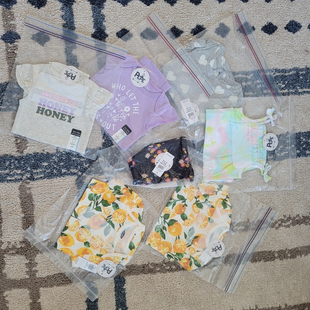 Lot of 3-6 month baby girl clothes, nwt